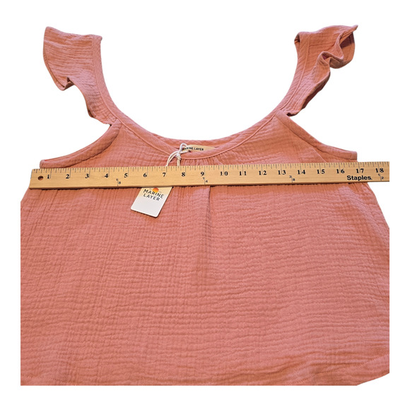 Marine Layer Tank Top Womens Size Medium Rosette Pink Feminine Coquette Romantic - Picture 7 of 8